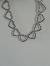Girocollo cuori argento