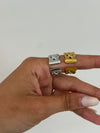 Anello intreccio e zirconi
