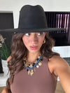 Cappello falda larga nero