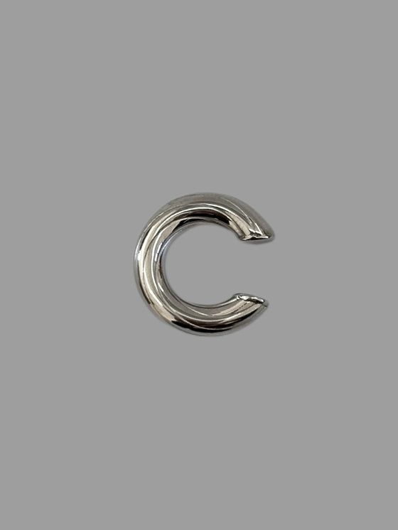Earcuff rigato mini argento