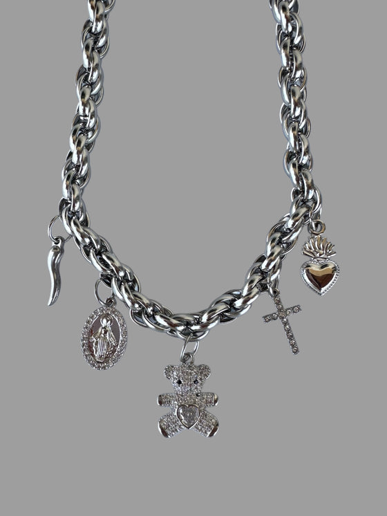 Collana mantra argento