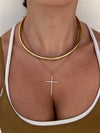 Necklace croce aria oro