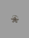 Earcuff fiore zircone argento