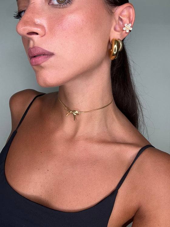 Choker fiocco oro