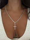 Croce zirconata argento