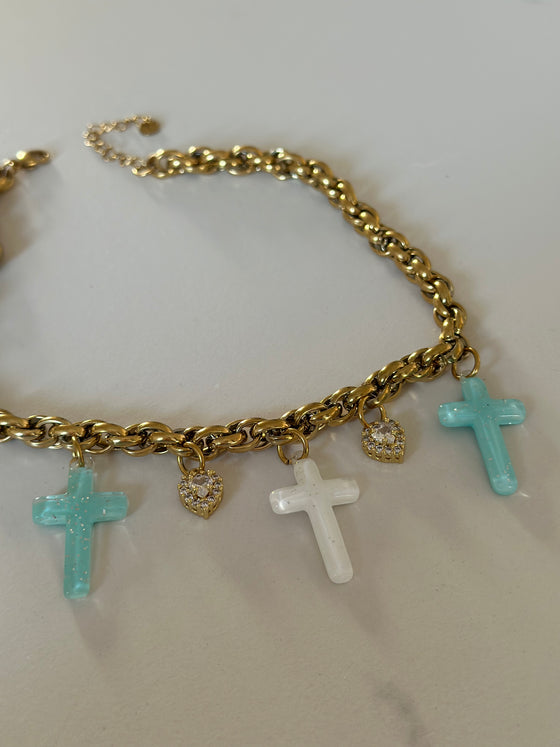 Collana charms cross