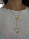 Necklace cuoricini lunga oro