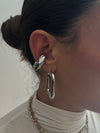 Earcuff rigato maxi argento