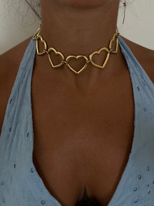  Girocollo cuori oro