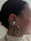 Earcuff rigato maxi argento