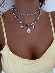  Collana Rosita argento rossa - aria accessorize