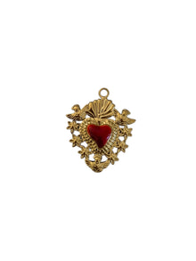  Ciondolo corazones rosso