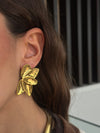 Orecchini foglia oro