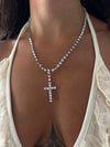 Croce zirconata argento