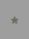 Earcuff fiore zircone argento