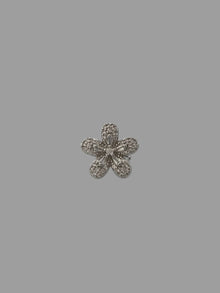  Earcuff fiore zircone argento