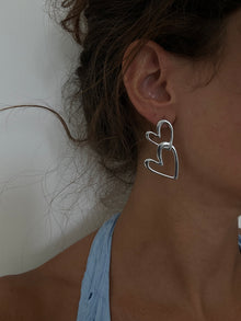  Orecchini love argento