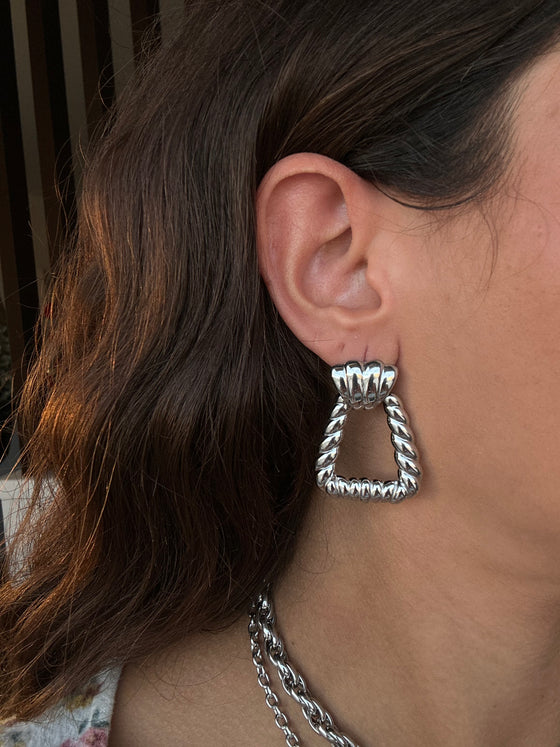 Orecchini clessidra argento