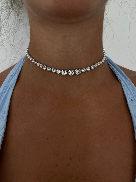 Choker bon bon argento