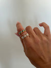 Anello fiori multicolor