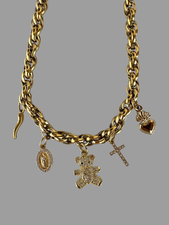 Collana mantra oro