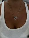 Necklace cuore zirconi argento