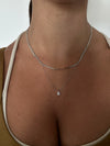 Collana doppio filo argento