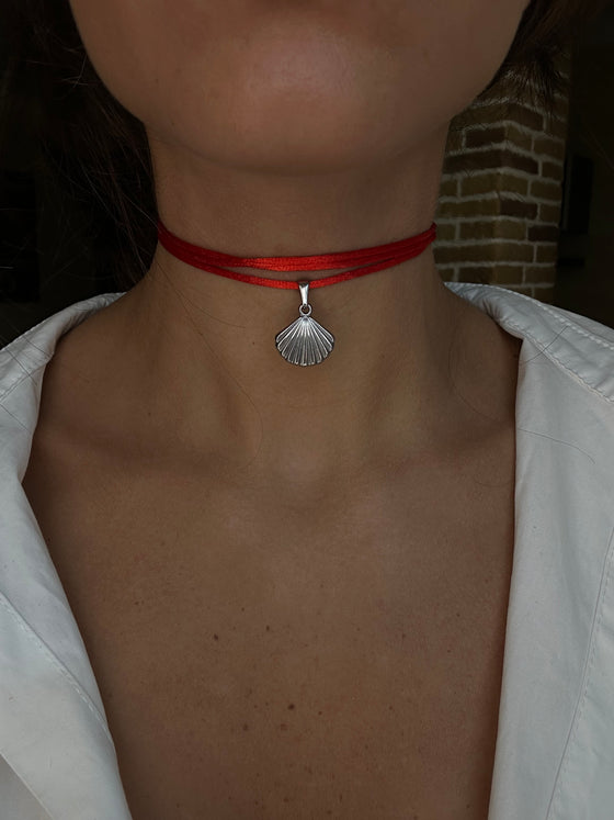 Choker conchiglia argento
