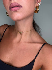  Choker fiocco oro