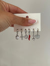 Set orecchini mix argento