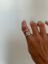 Anello doppio argento