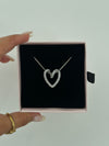 Necklace cuore zirconi argento