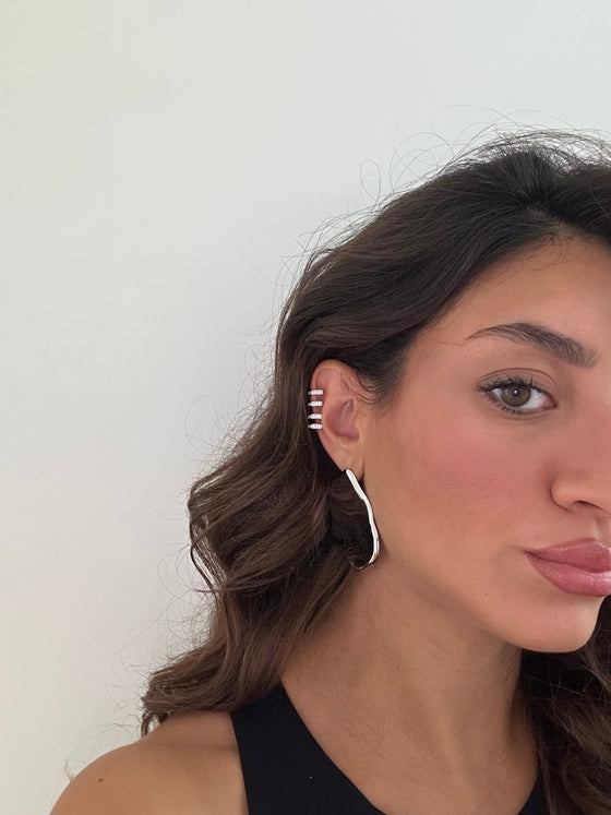 Earcuff Malesia argento