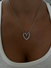  Necklace cuore zirconi argento