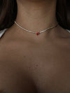 Choker cuore di luce rosso