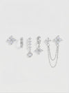 Set orecchini fiori argento