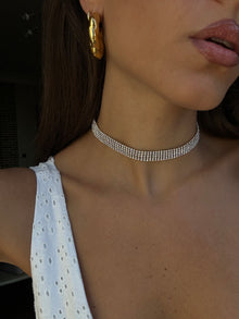  Choker in zirconi big oro