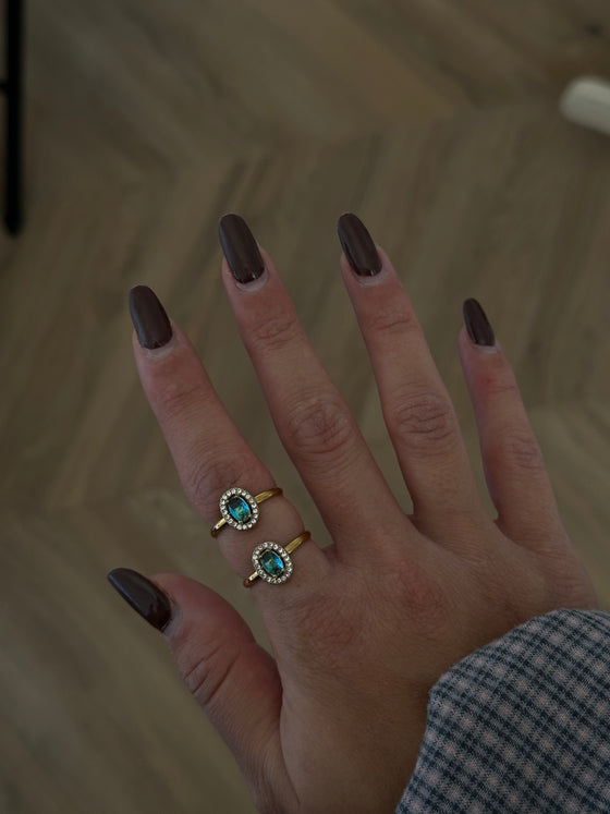 Anello harmony azzurro