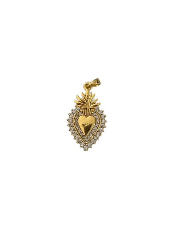 Ciondolo cuore zirconi - aria accessorize