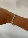 Bracciale cuoricini argento