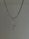 Croce zirconata argento