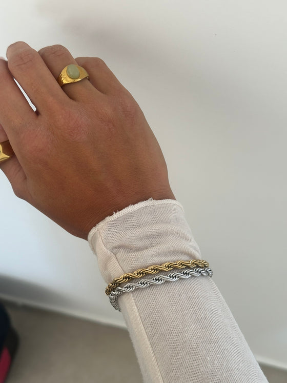 Bracciale treccina argento