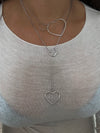 Necklace cuoricini lunga argento