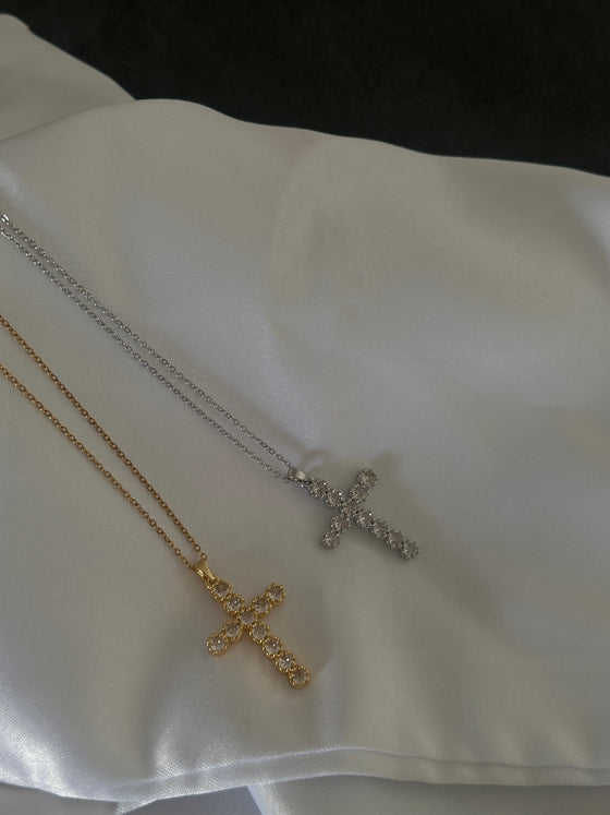 Necklace croce Amanda argento