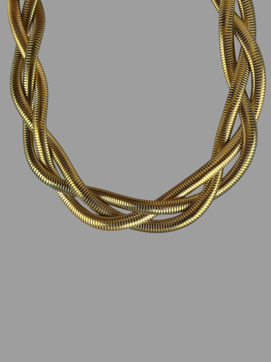 Choker intrecciato oro