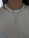 Necklace croce Amanda argento