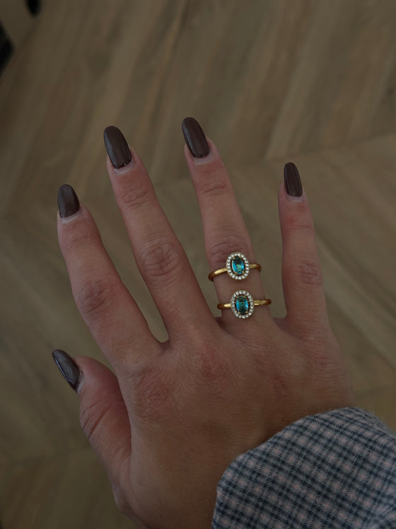 Anello harmony azzurro