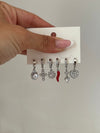 Set orecchini mix argento