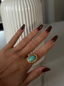  Anello tondo azzurro