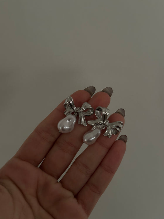 Orecchini label argento